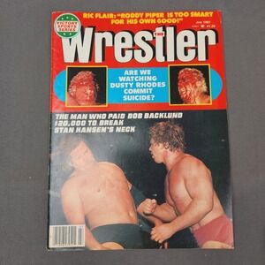 The Wrestler‎ Magazine July 1981 Ric Flair Dusty Rhodes Bob Backlund Wrestling